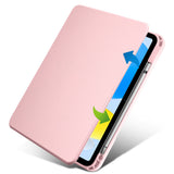 Apple iPad 10.9 2022 (10.Nesil) Kılıf Termik Kalem Bölmeli Dönebilen Standlı Kılıf Siyah