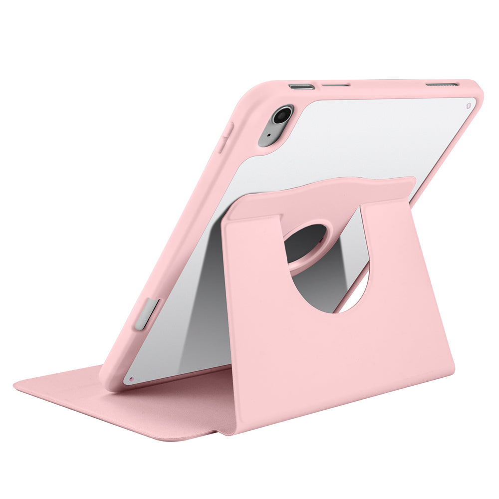 Apple iPad 10.9 2022 (10.Nesil) Kılıf Termik Kalem Bölmeli Dönebilen Standlı Kılıf Gri