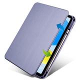 Apple iPad 10.9 2022 (10.Nesil) Kılıf Termik Kalem Bölmeli Dönebilen Standlı Kılıf Siyah