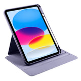 Apple iPad 10.9 2022 (10.Nesil) Kılıf Termik Kalem Bölmeli Dönebilen Standlı Kılıf Siyah