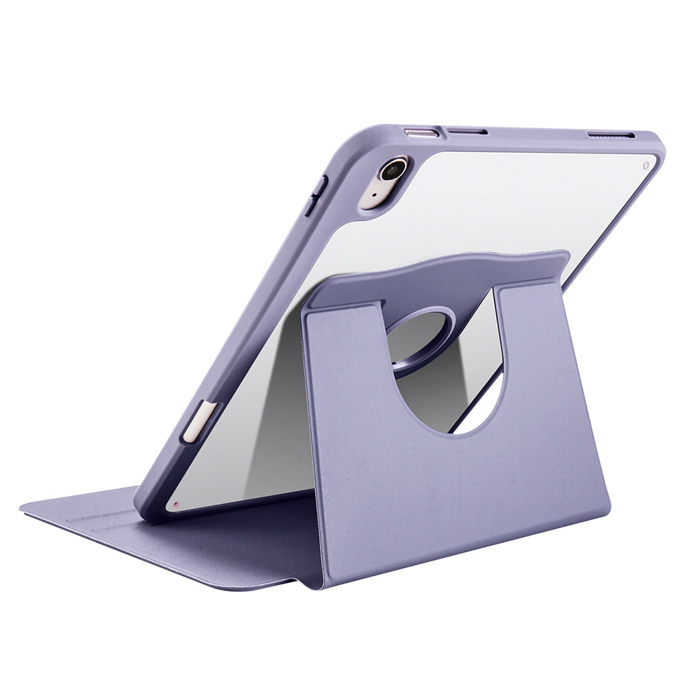 Apple iPad 10.9 2022 (10.Nesil) Kılıf Termik Kalem Bölmeli Dönebilen Standlı Kılıf Gri