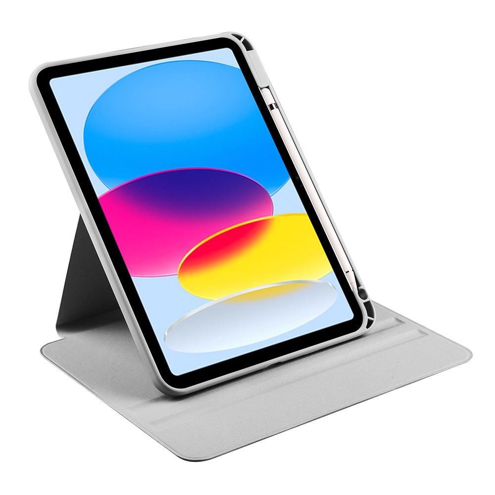 Apple iPad 10.9 2022 (10.Nesil) Kılıf Termik Kalem Bölmeli Dönebilen Standlı Kılıf Siyah
