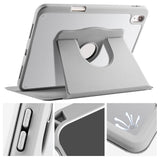 Apple iPad 10.9 2022 (10.Nesil) Kılıf Termik Kalem Bölmeli Dönebilen Standlı Kılıf Siyah