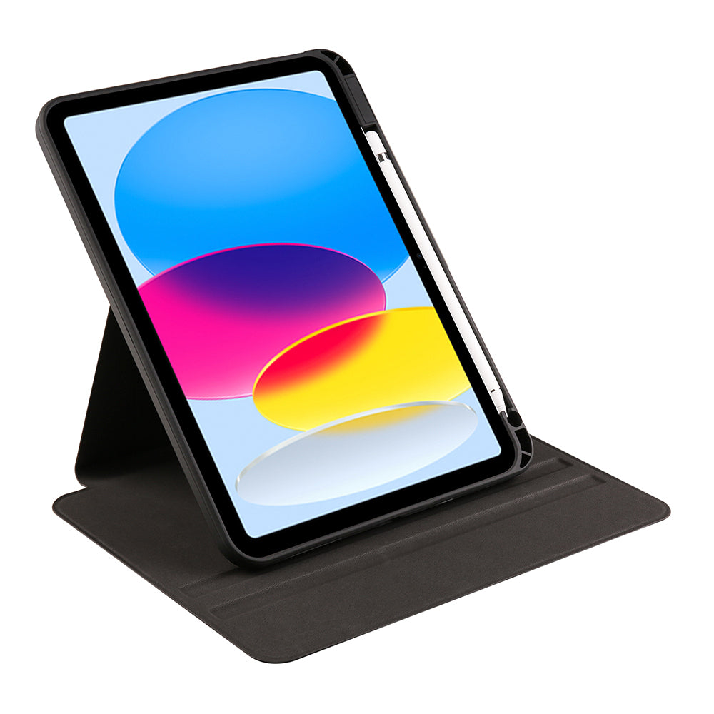 Apple iPad 10.9 2022 (10.Nesil) Kılıf Termik Kalem Bölmeli Dönebilen Standlı Kılıf Gri
