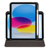 Apple iPad 10.9 2022 (10.Nesil) Kılıf Termik Kalem Bölmeli Dönebilen Standlı Kılıf Gri