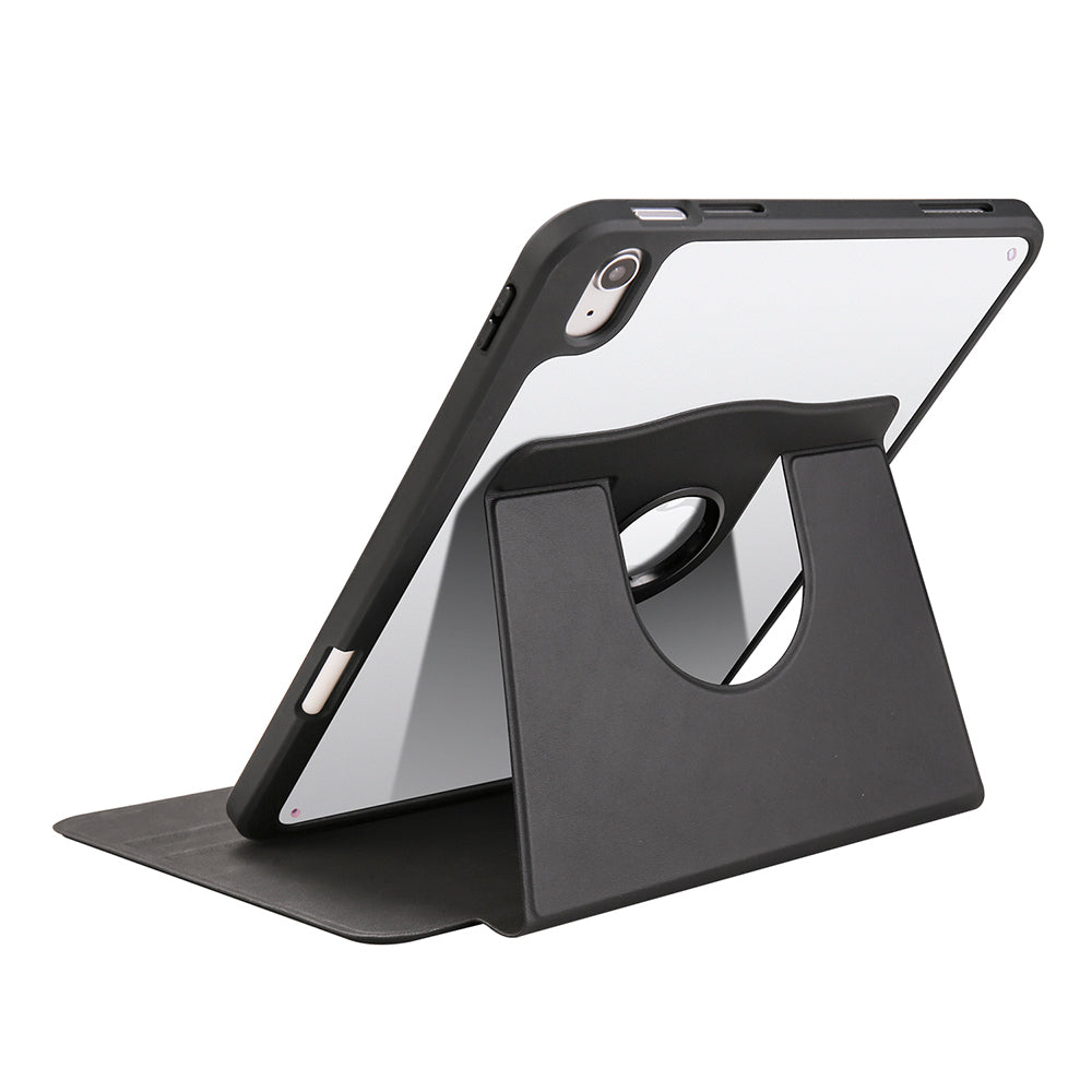 Apple iPad 10.9 2022 (10.Nesil) Kılıf Termik Kalem Bölmeli Dönebilen Standlı Kılıf Gri
