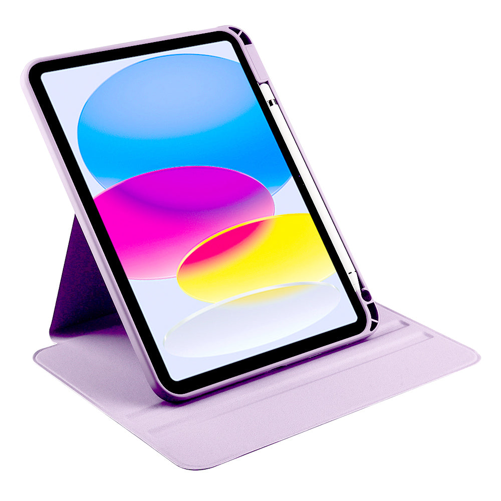 Apple iPad 10.9 2022 (10.Nesil) Kılıf Termik Kalem Bölmeli Dönebilen Standlı Kılıf Gri