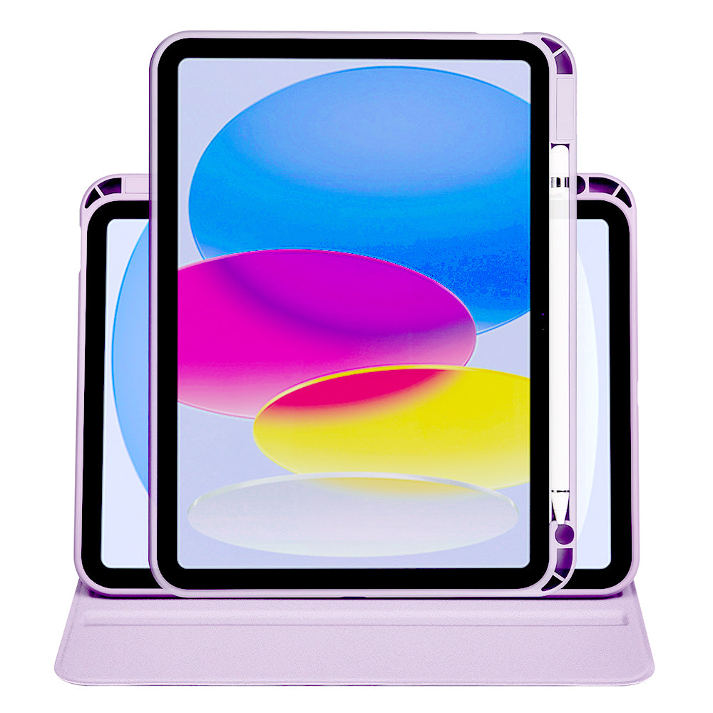 Apple iPad 10.9 2022 (10.Nesil) Kılıf Termik Kalem Bölmeli Dönebilen Standlı Kılıf Gri