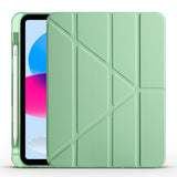 Apple iPad 10.9 2022 (10.Nesil) Kılıf Zore Tri Folding Kalem Bölmeli Standlı Kılıf Koyu Mor