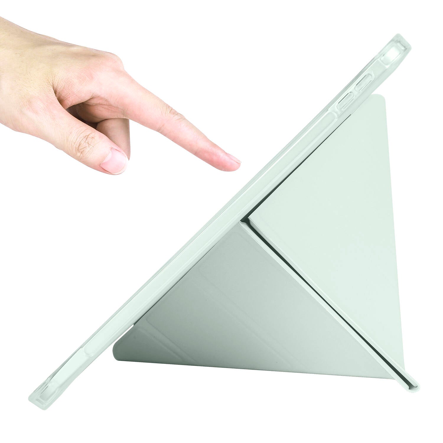 Apple iPad 10.9 2022 (10.Nesil) Kılıf Zore Tri Folding Kalem Bölmeli Standlı Kılıf Koyu Mor