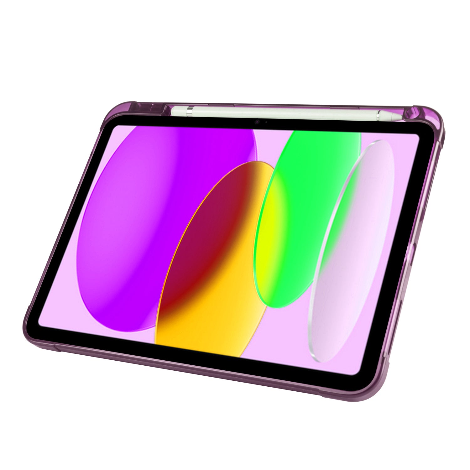 Apple iPad 10.9 2022 (10.Nesil) Kılıf Zore Tri Folding Kalem Bölmeli Standlı Kılıf Koyu Mor