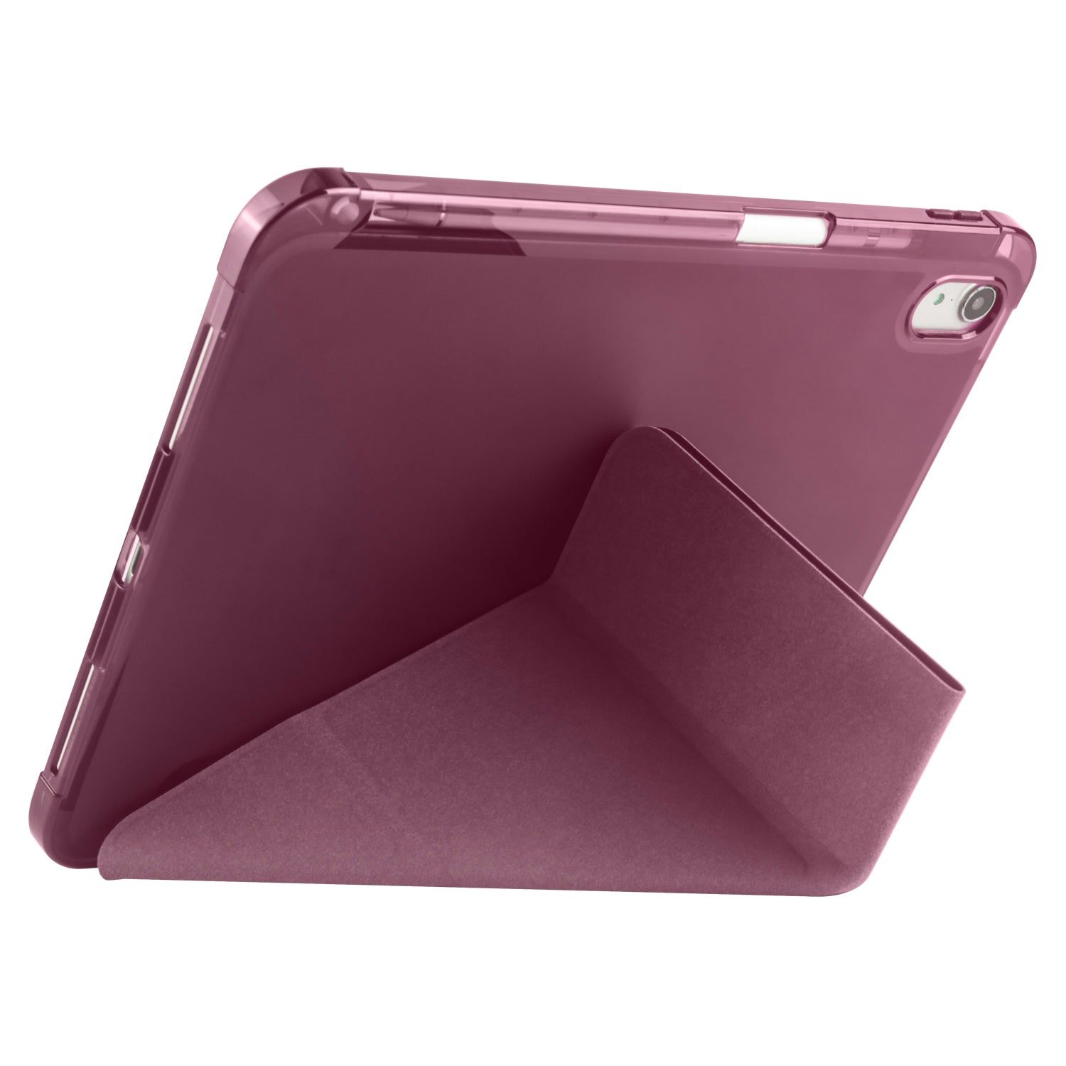 Apple iPad 10.9 2022 (10.Nesil) Kılıf Zore Tri Folding Kalem Bölmeli Standlı Kılıf Koyu Mor