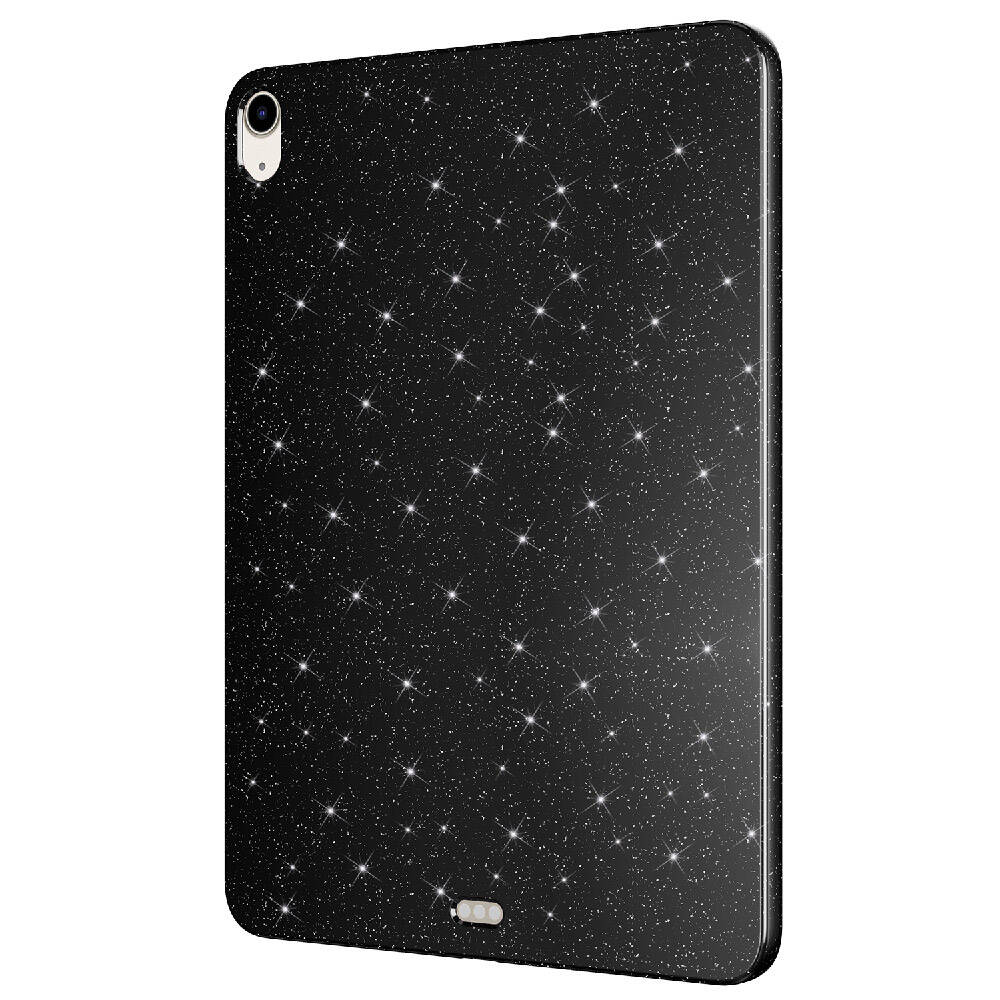 Apple iPad 10.9 2022 (10.Nesil) Simli Parlak Görünümlü Tablet Koton Kılıf Gümüş