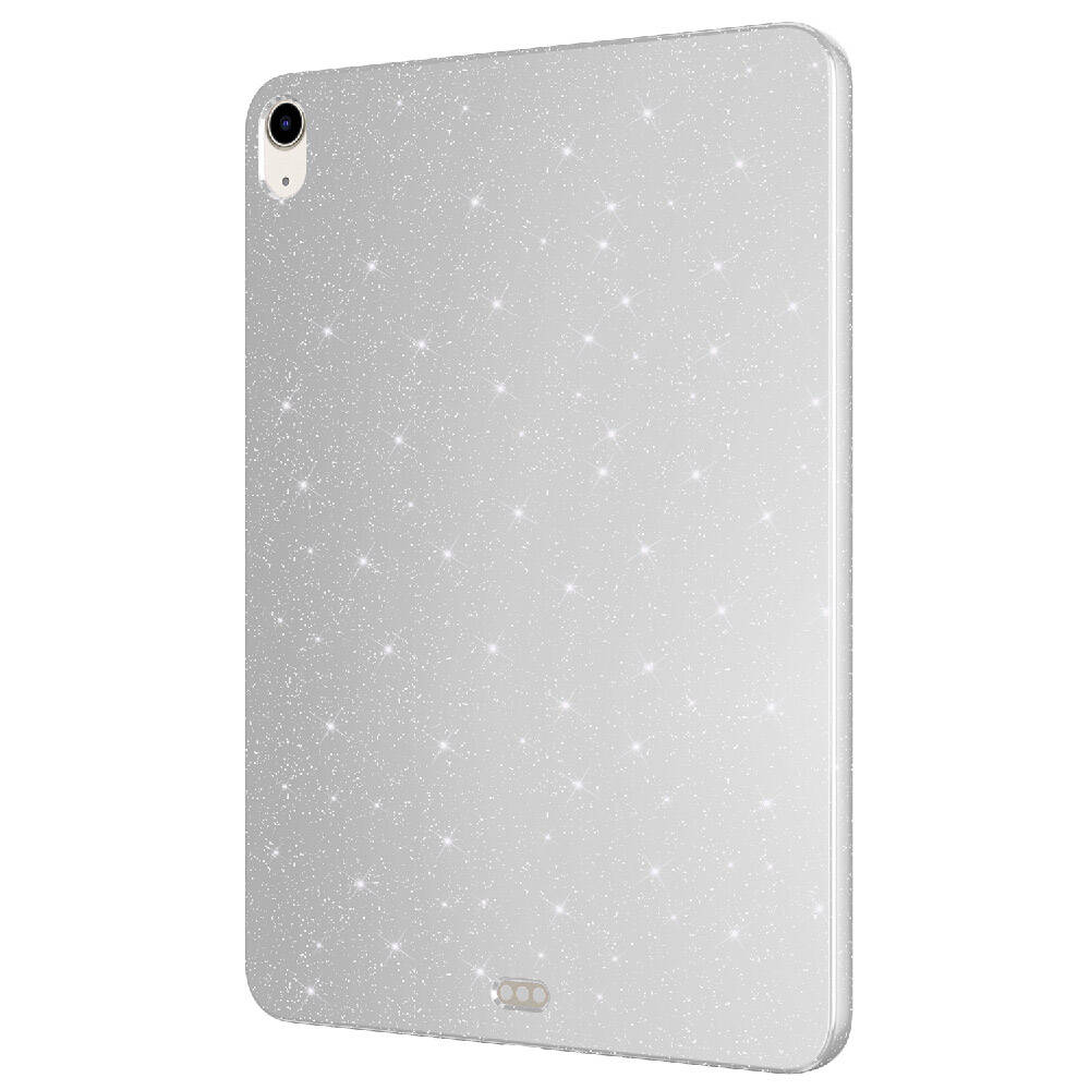 Apple iPad 10.9 2022 (10.Nesil) Simli Parlak Görünümlü Tablet Koton Kılıf Gümüş