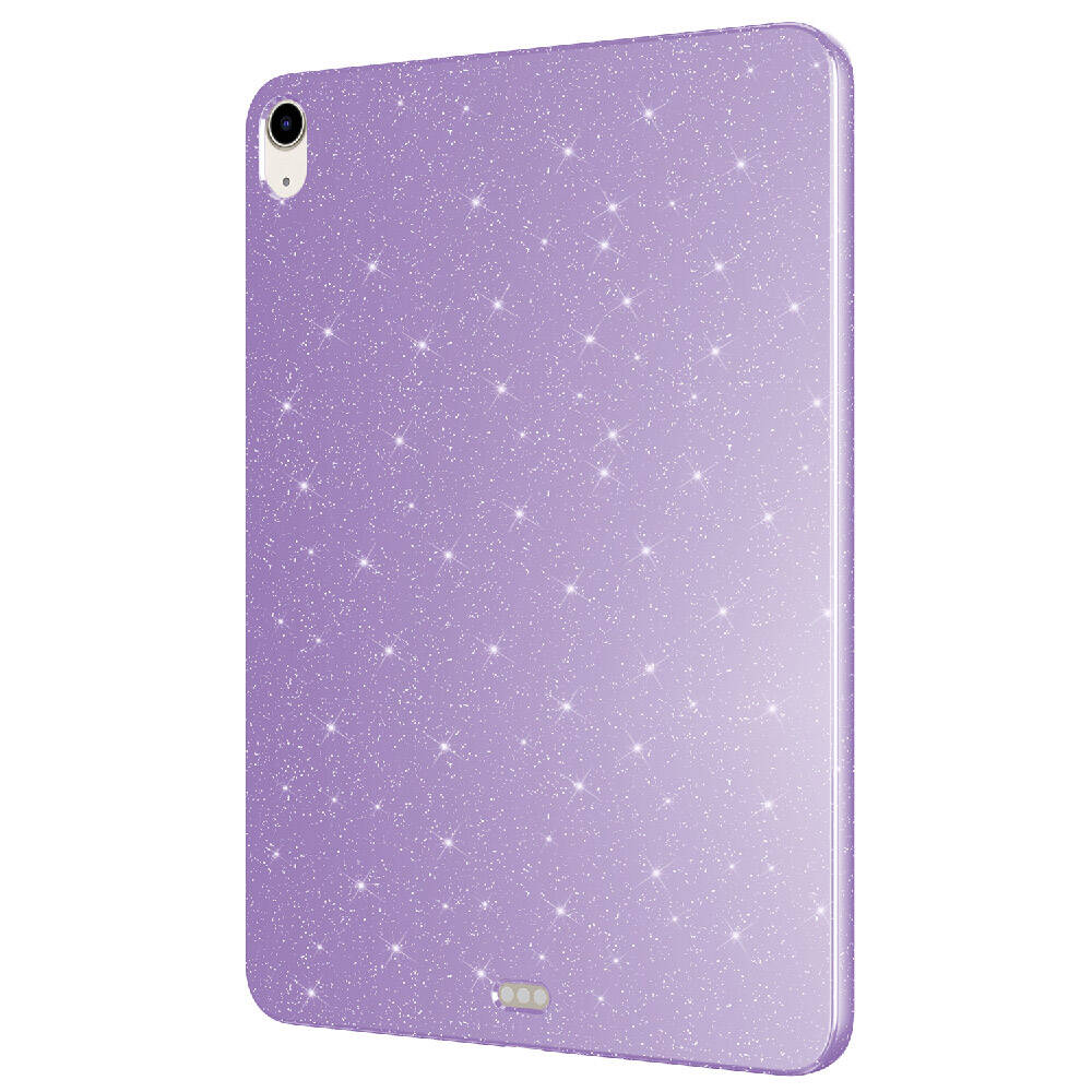 Apple iPad 10.9 2022 (10.Nesil) Simli Parlak Görünümlü Tablet Koton Kılıf Pembe