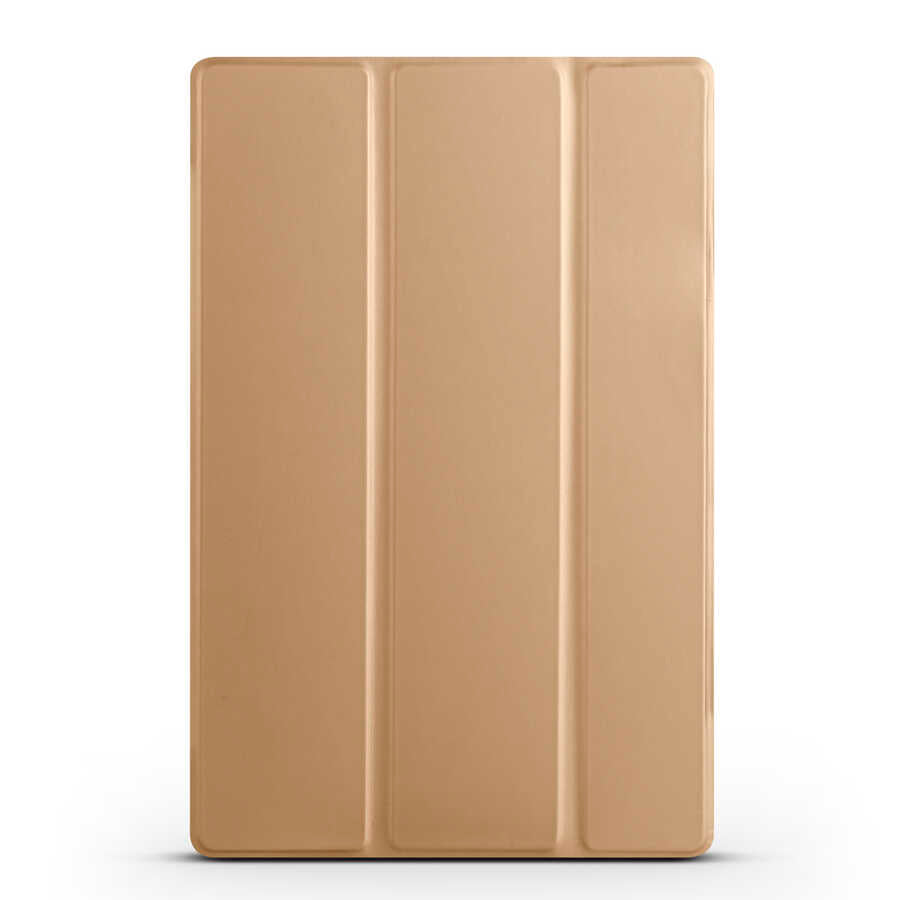 Apple iPad 10.9 2022 (10.Nesil) Smart Cover Standlı 1-1 Kılıf Gold