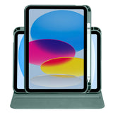 Apple iPad 11.Nesil 2025 Kılıf Termik Kalem Bölmeli Dönebilen Standlı Kılıf Pembe