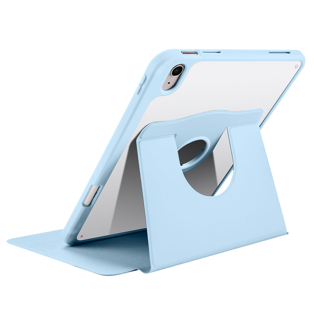 Apple iPad 11.Nesil 2025 Kılıf Termik Kalem Bölmeli Dönebilen Standlı Kılıf Pembe