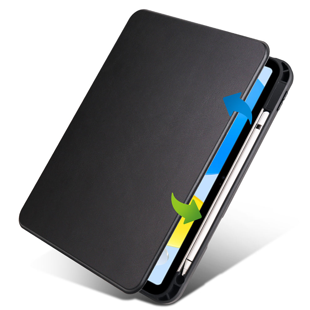 Apple iPad 11.Nesil 2025 Kılıf Termik Kalem Bölmeli Dönebilen Standlı Kılıf Pembe