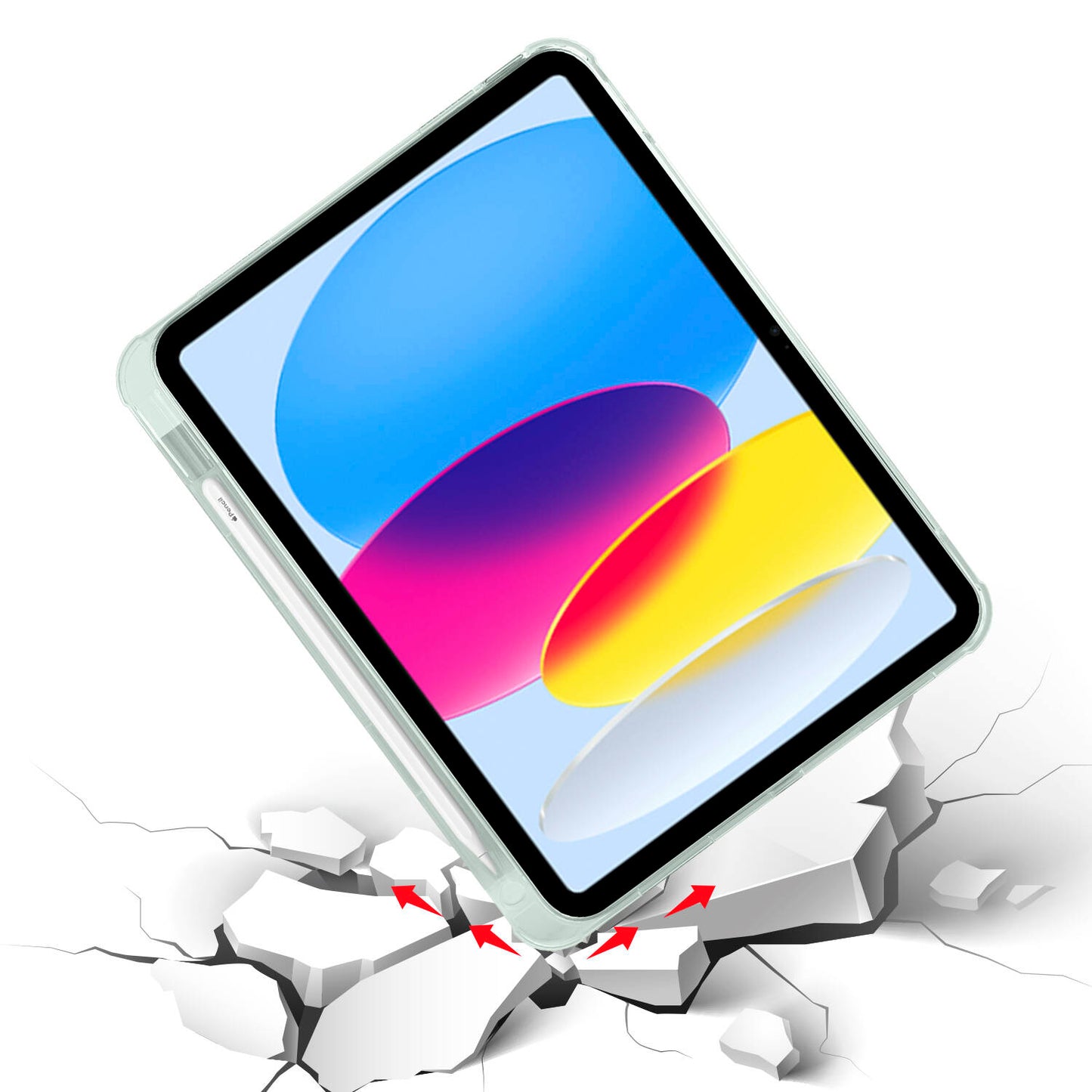 Apple iPad 11.Nesil 2025 Kılıf Tri Folding Kalem Bölmeli Standlı Kılıf Siyah