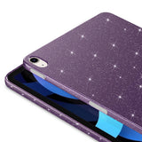 Apple iPad 11.Nesil 2025 Simli Parlak Görünümlü Tablet Koton Kılıf Pembe