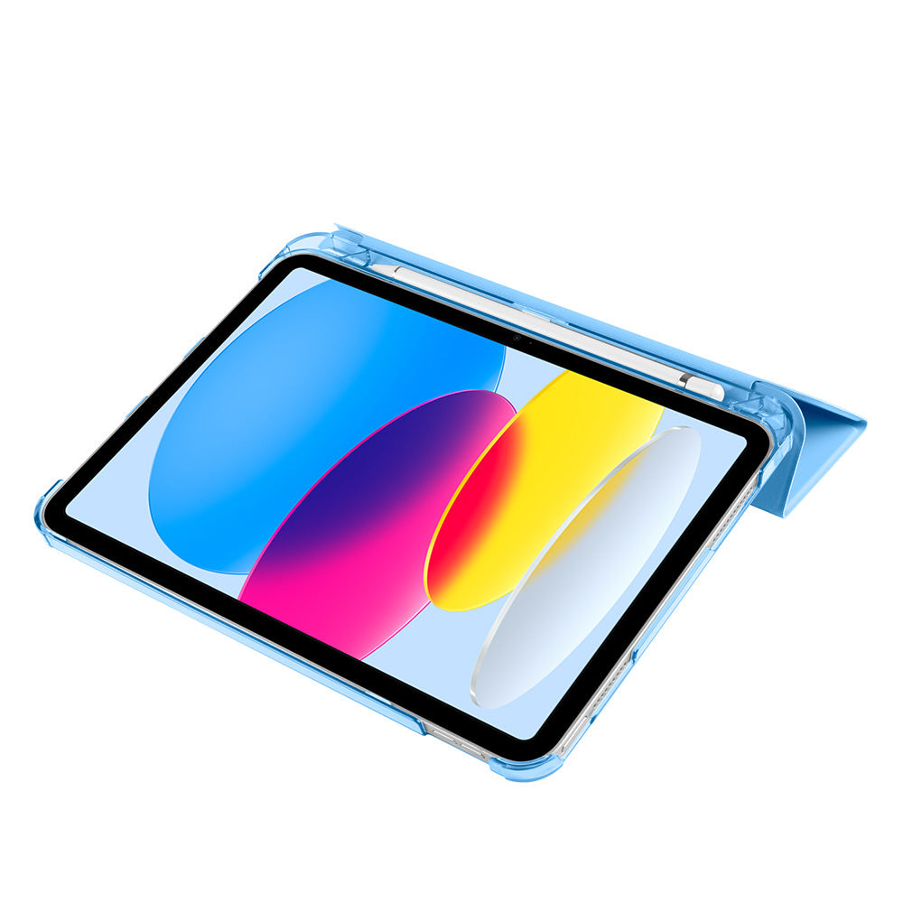 Apple iPad 11.Nesil 2025 Smart Cover Kalem Bölmeli Standlı 1-1 Kılıf Koyu Pembe