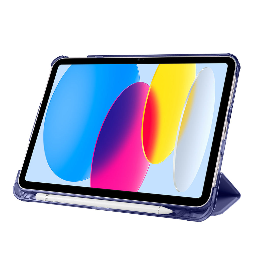 Apple iPad 11.Nesil 2025 Smart Cover Kalem Bölmeli Standlı 1-1 Kılıf Koyu Pembe