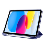 Apple iPad 11.Nesil 2025 Smart Cover Kalem Bölmeli Standlı 1-1 Kılıf Koyu Pembe