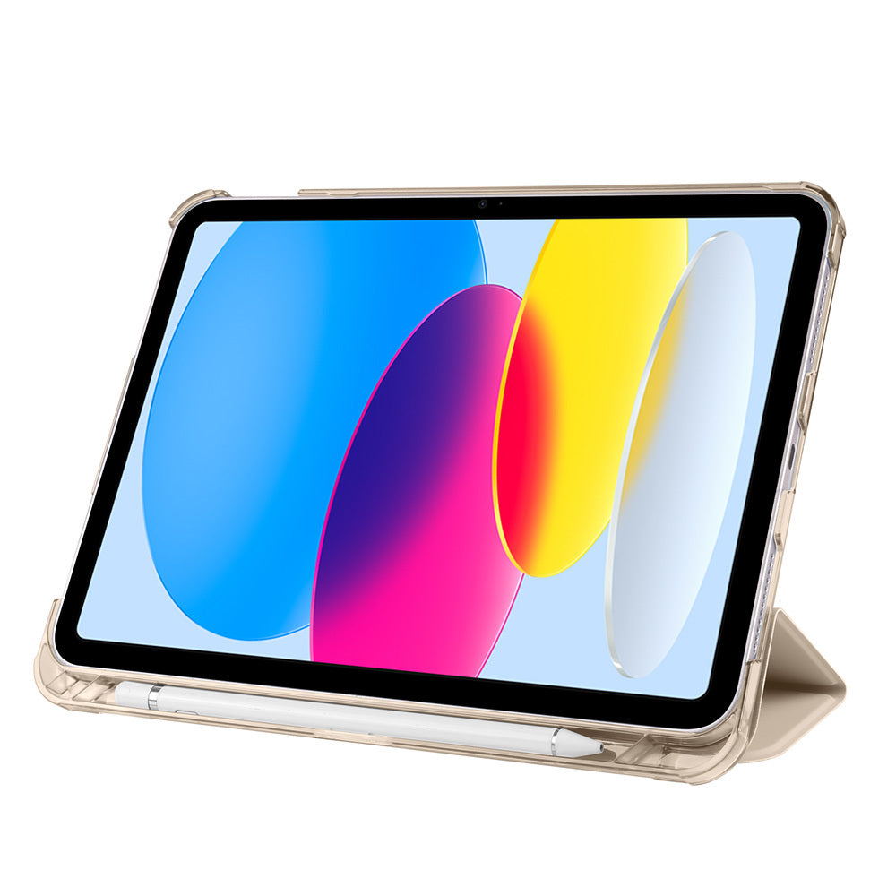 Apple iPad 11.Nesil 2025 Smart Cover Kalem Bölmeli Standlı 1-1 Kılıf Koyu Pembe
