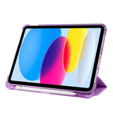 Apple iPad 11.Nesil 2025 Smart Cover Kalem Bölmeli Standlı 1-1 Kılıf Koyu Pembe