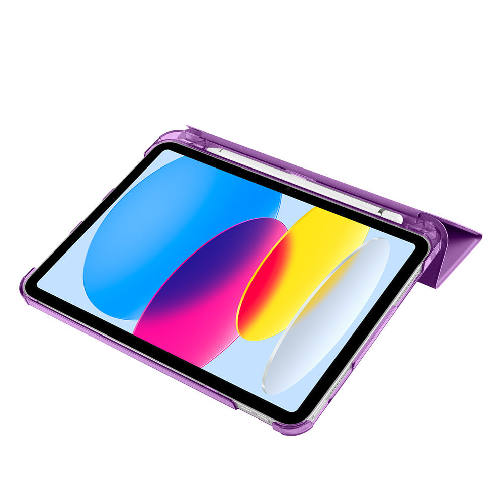 Apple iPad 11.Nesil 2025 Smart Cover Kalem Bölmeli Standlı 1-1 Kılıf Koyu Pembe