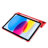 Apple iPad 11.Nesil 2025 Smart Cover Kalem Bölmeli Standlı 1-1 Kılıf Koyu Pembe