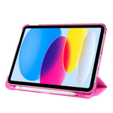 Apple iPad 11.Nesil 2025 Smart Cover Kalem Bölmeli Standlı 1-1 Kılıf Koyu Pembe