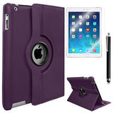 Apple iPad 2 3 4 Dönebilen Standlı Kılıf Mor