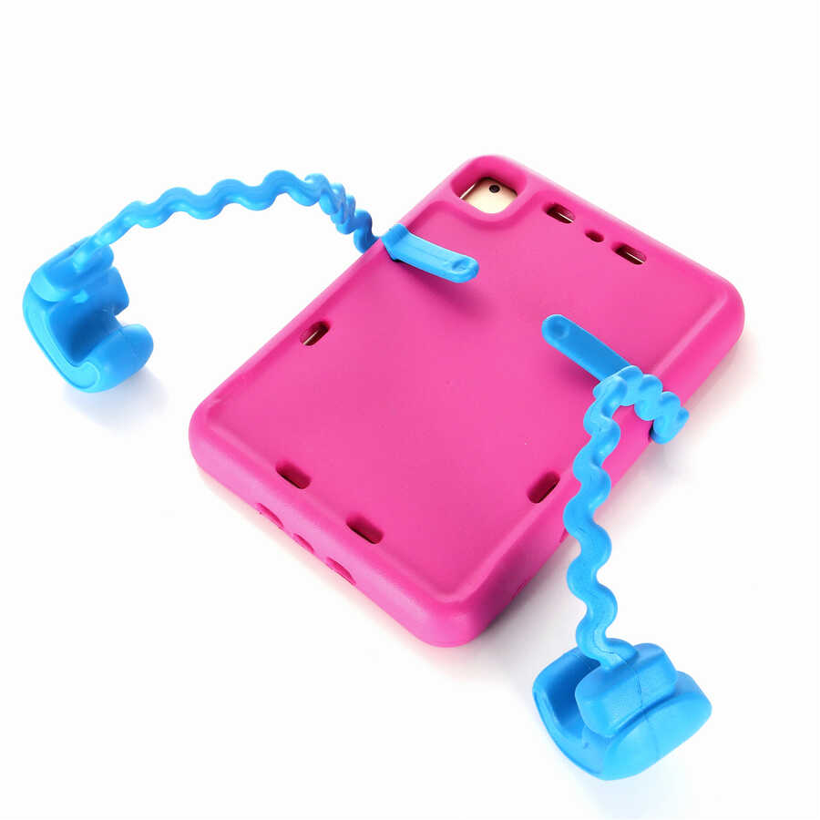 Apple iPad 6 Air 2 Eva Boxer Tablet Silikon Pembe Koyu