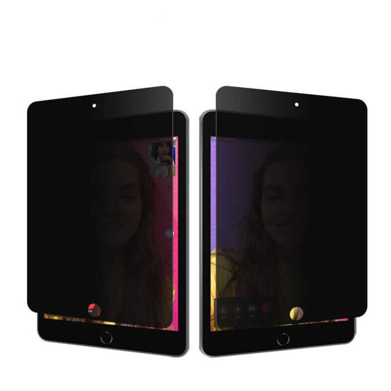 Apple iPad 6 Air 2 Tablet Privacy Temperli Cam Ekran Koruyucu Siyah