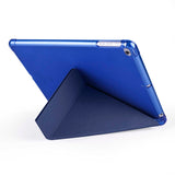 Apple iPad 9.7 2017 (5.Nesil) Kılıf Tri Folding Kalem Bölmeli Standlı Kılıf Rose Gold