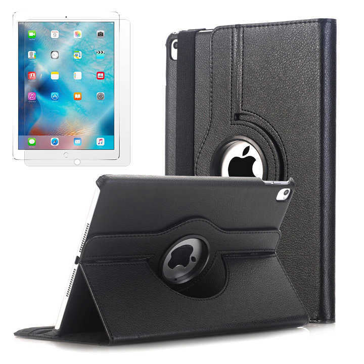 Apple iPad 9.7 2017 (5.Nesil) Dönebilen Standlı Kılıf Siyah