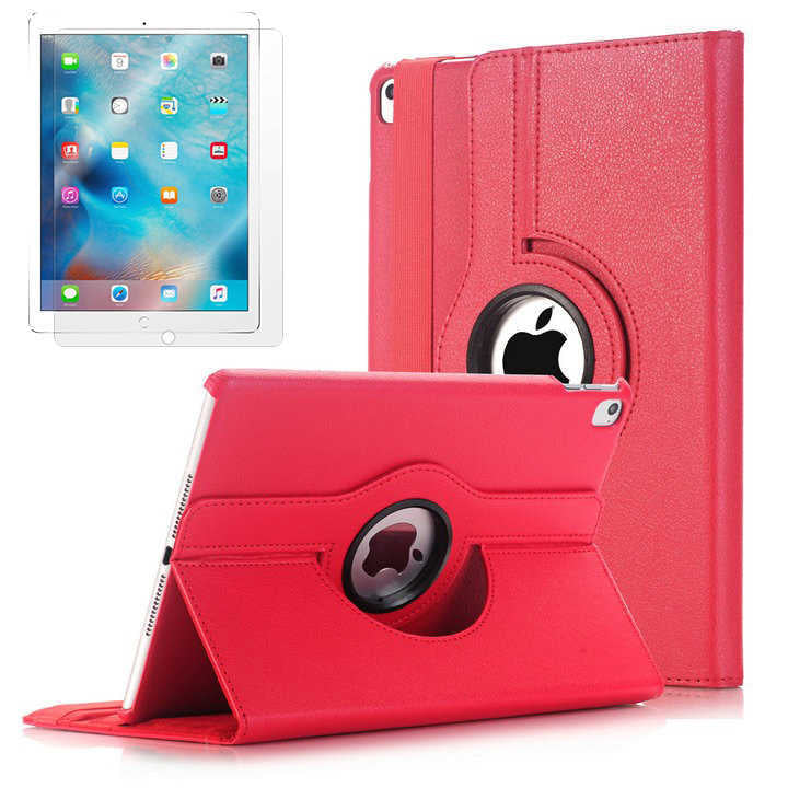 Apple iPad 9.7 2017 (5.Nesil) Dönebilen Standlı Kılıf Kırmızı