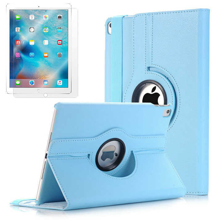 Apple iPad 9.7 2017 (5.Nesil) Dönebilen Standlı Kılıf Mavi
