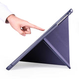 Apple iPad 9.7 2018 (6.Nesil) Kılıf Tri Folding Kalem Bölmeli Standlı Kılıf Koyu Yeşil