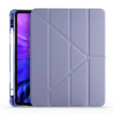 Apple iPad Air 10.9 2020 (4.Nesil) Kılıf Zore Tri Folding Kalem Bölmeli Standlı Kılıf Lacivert