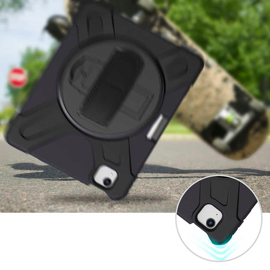 Apple iPad Air 10.9 2020 (4.Nesil) Zore Defender Tablet Silikon Siyah