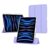 Apple iPad Air 11 2024 Kılıf Magnetik Ayrılabilen Airbagli Zore Sliding Tablet Kılıfı Mor