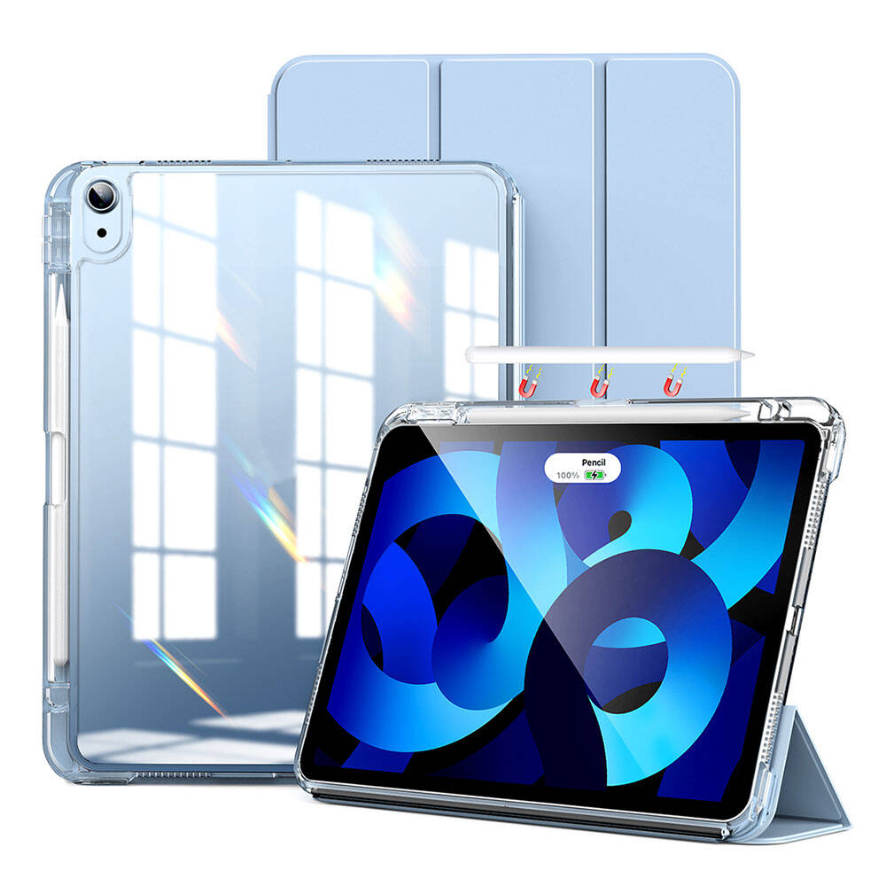 Apple iPad Air 11 2024 Kılıf Magnetik Ayrılabilen Airbagli Zore Sliding Tablet Kılıfı Mor