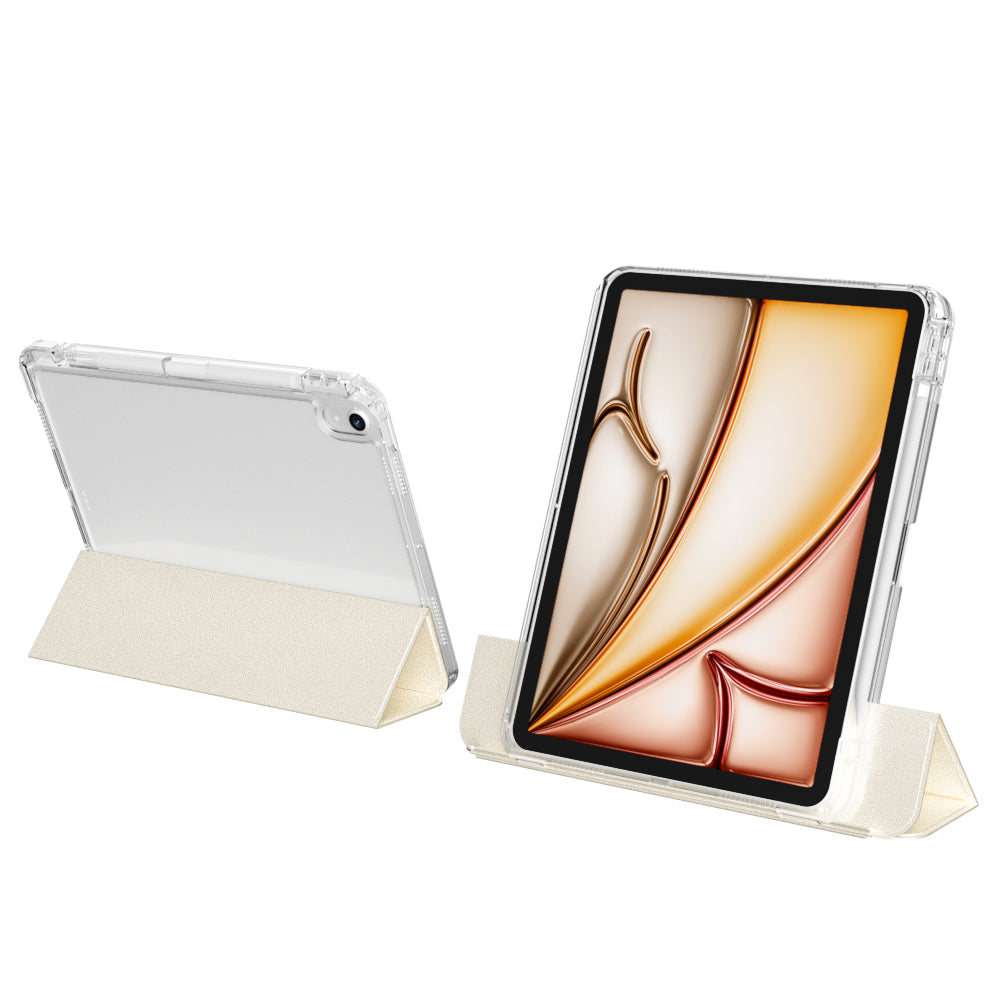 Apple iPad Air 11 2024 Kılıf Magnetik Ayrılabilen Airbagli Zore Sliding Tablet Kılıfı Mor