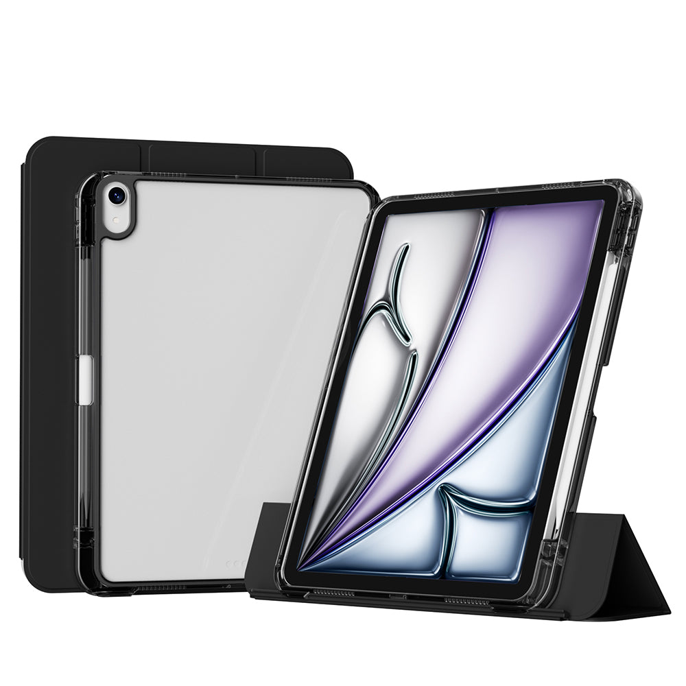 Apple iPad Air 11 2024 Kılıf Magnetik Ayrılabilen Airbagli Sliding Tablet Kılıfı Siyah