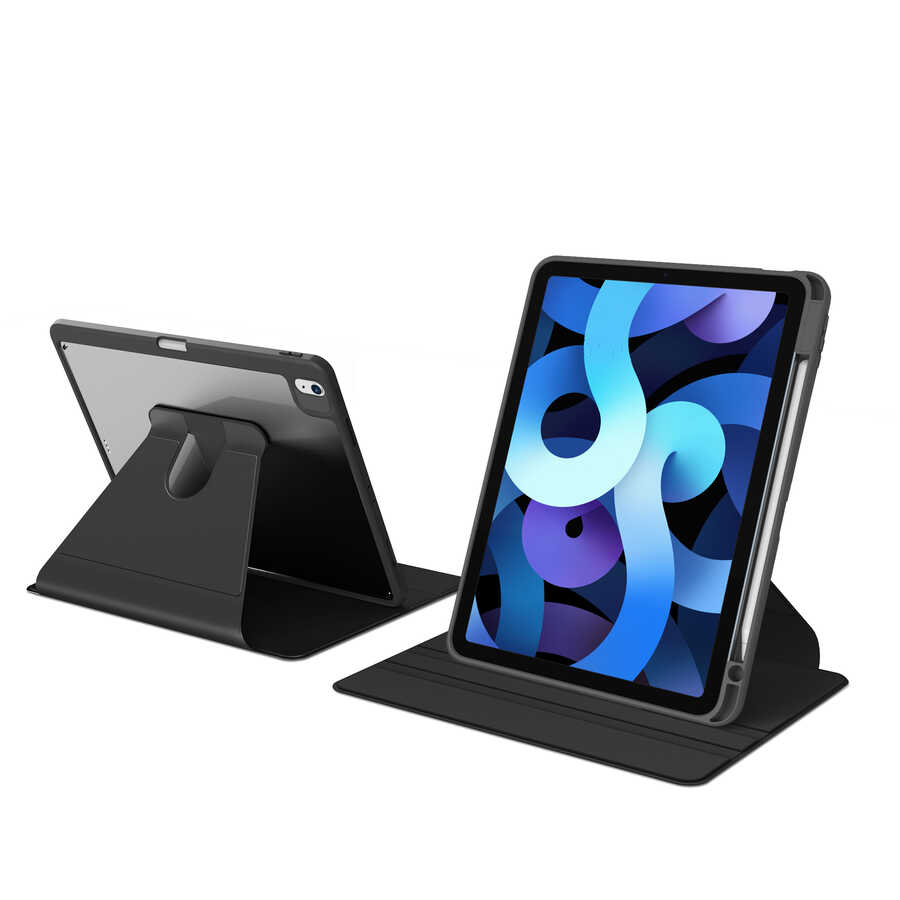 Apple iPad Air 11 2024 Kılıf Nayn Dönebilen Standlı Kılıf Mavi Açık