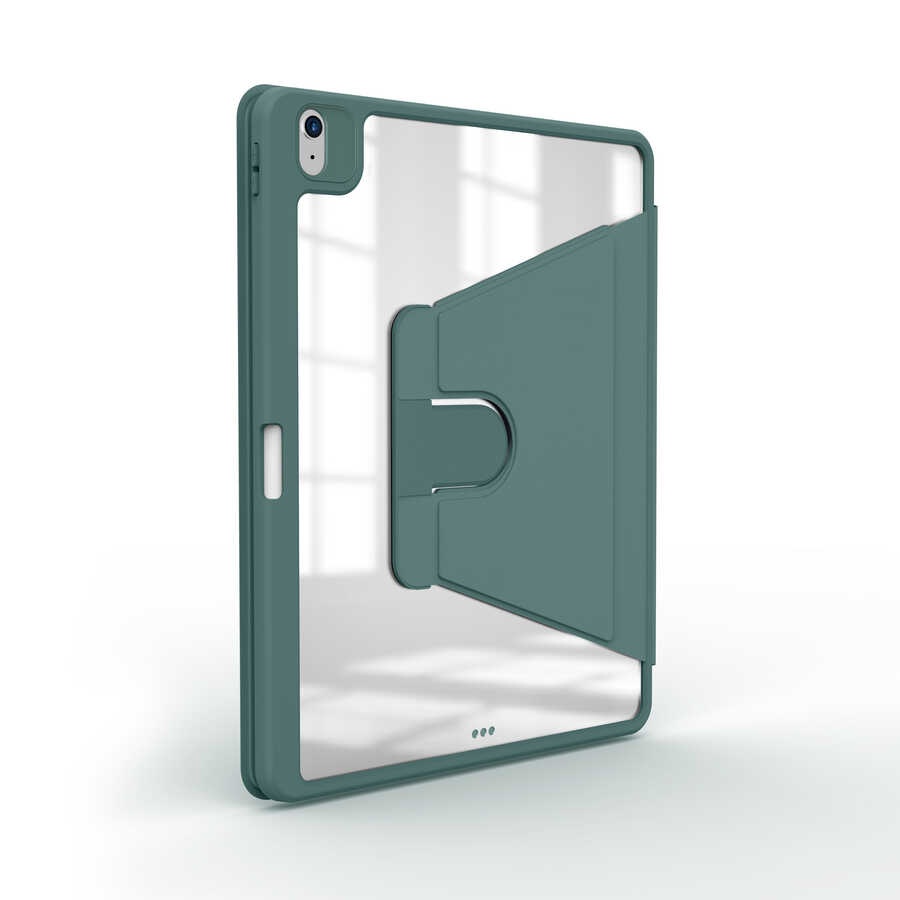 Apple iPad Air 11 2024 Kılıf Nayn Dönebilen Standlı Kılıf Mavi Açık