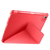 Apple iPad Air 11 2024 Kılıf Tri Folding Kalem Bölmeli Standlı Kılıf Rose Gold